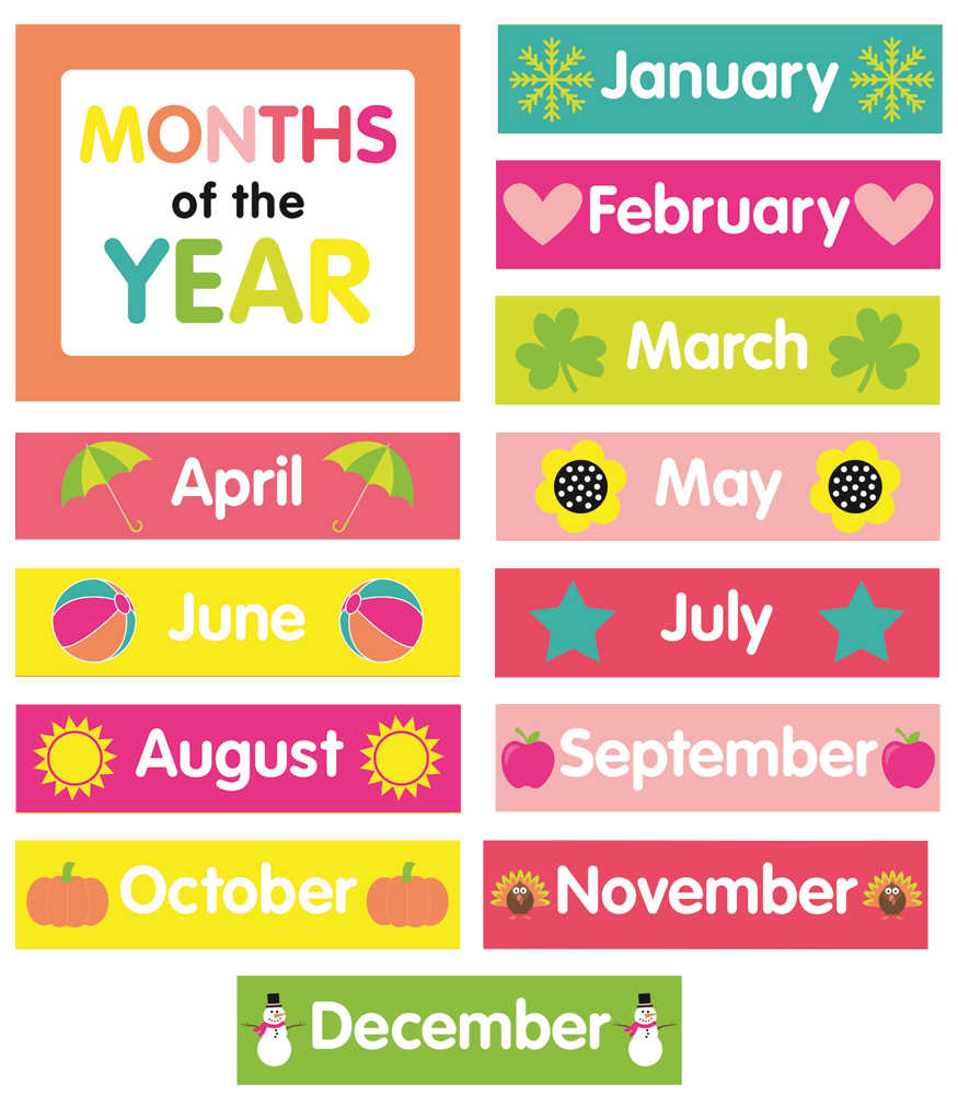 Months Of The Year Labels Printable Free