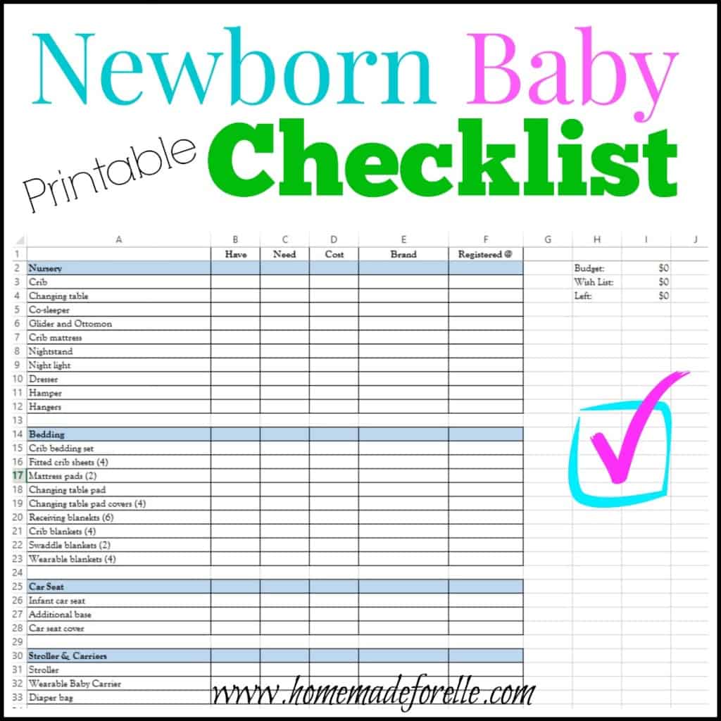 new baby essentials list