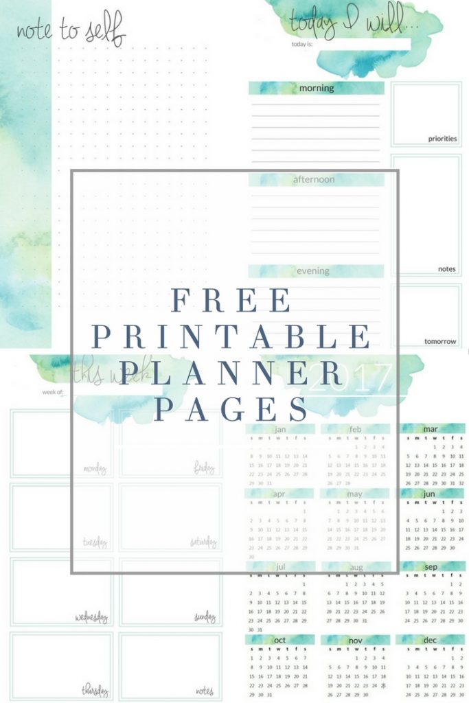 Planner Printables   The Crazy Craft Lady