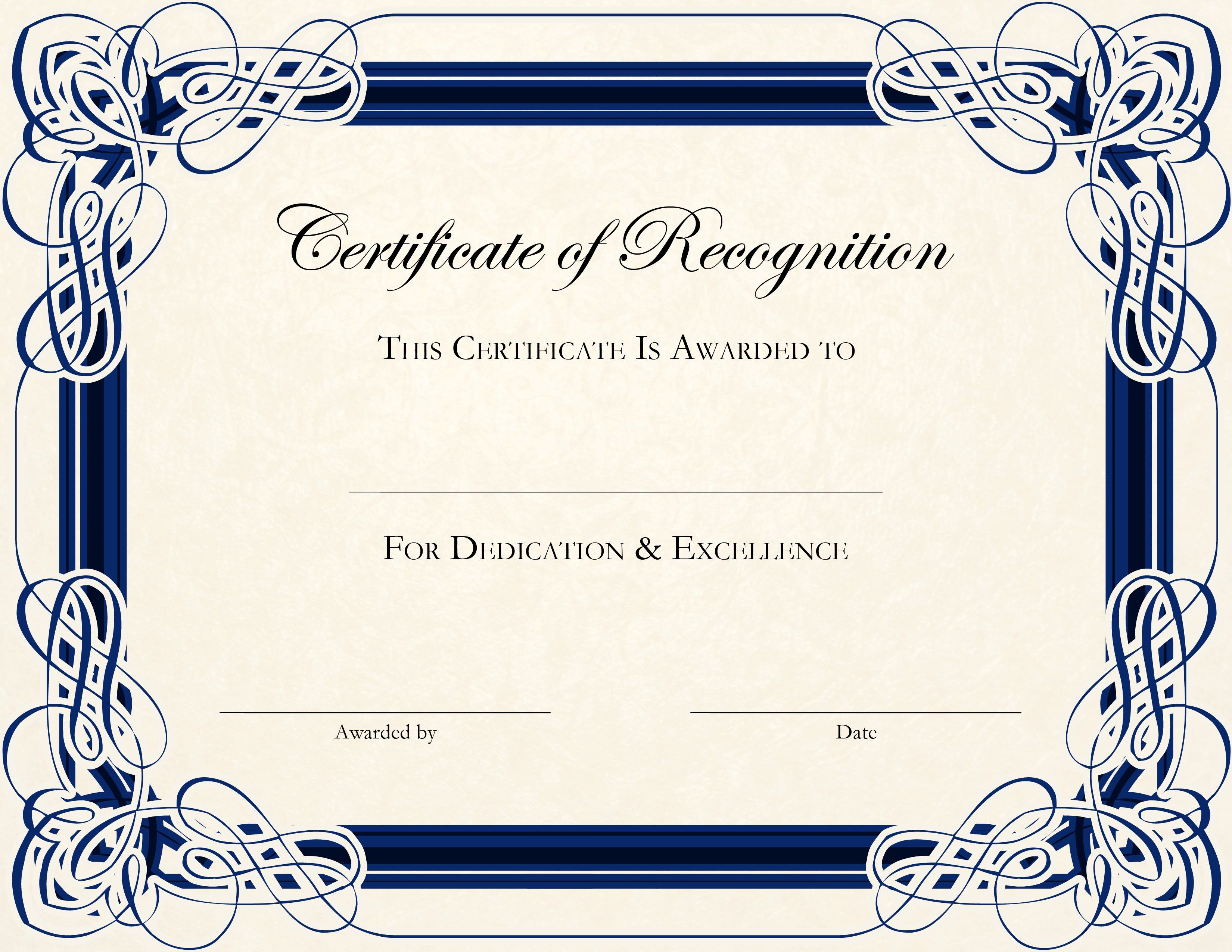 Printable Certificate Template  room surf.com Within Free Printable Blank Award Certificate Templates