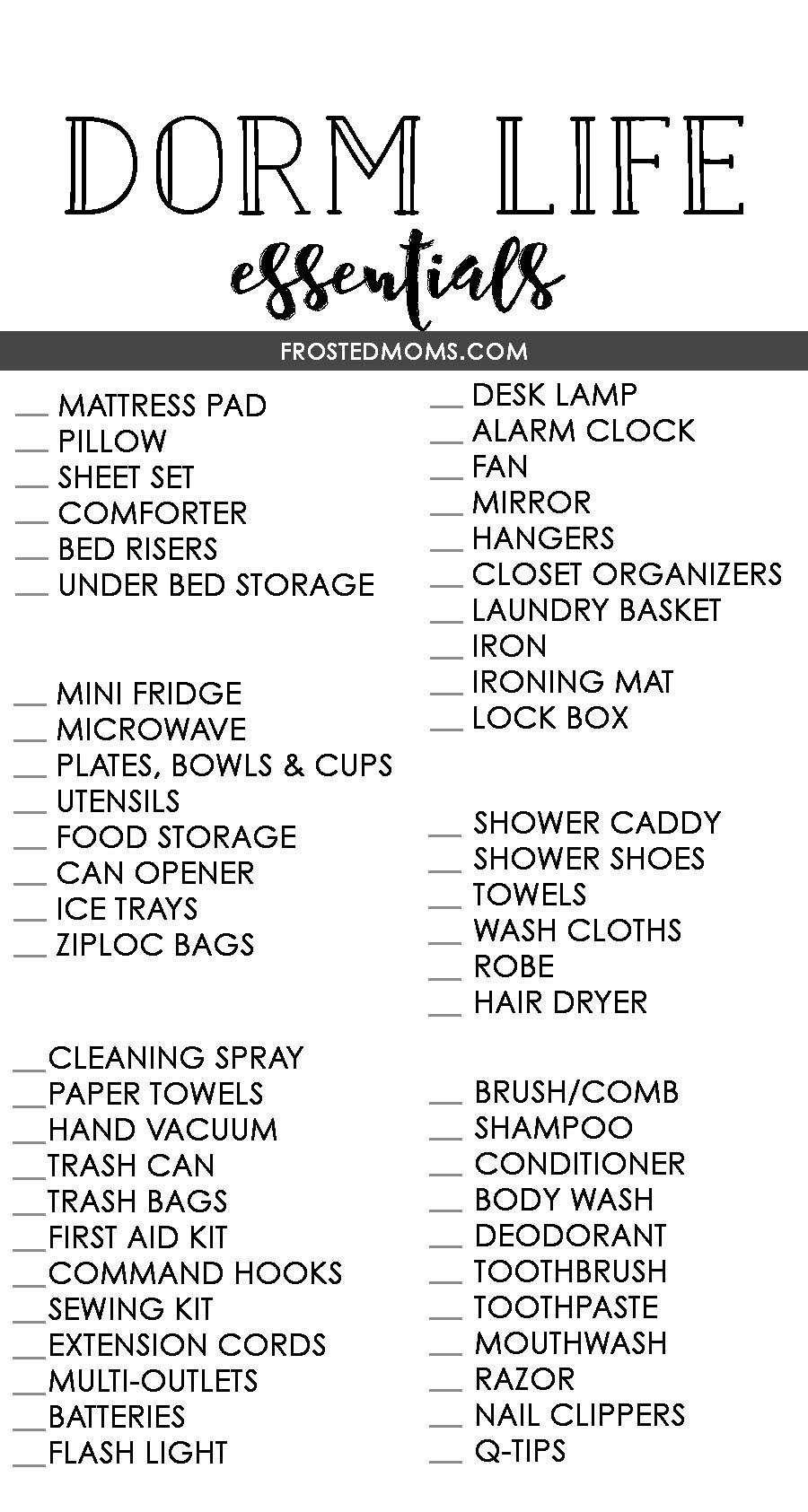 Dorm Room Essentials List – What Your College Kid Really Needs 