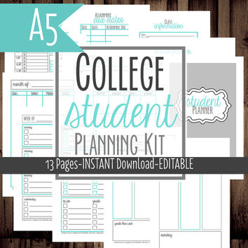 A5 Filofax Student Planner College from MamasGotItTogether on