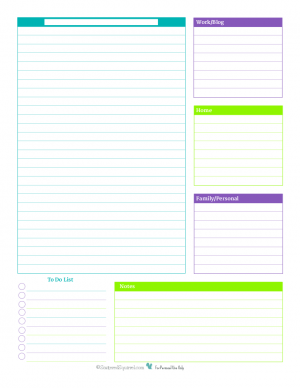 Daily Planner Printables Personal Planner