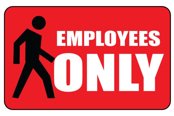 Printable Employees Only Sign room surf com