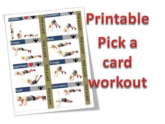 Printable Exercise Cards Room Surf