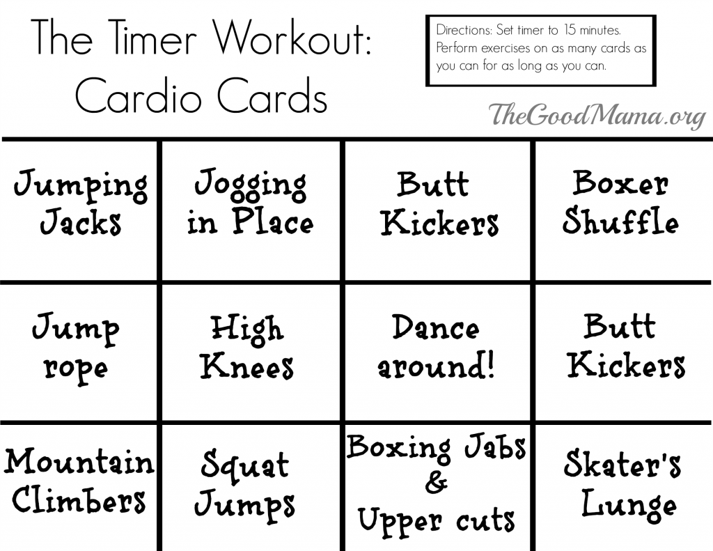 Free Printable Workout Cards Web Check Out These Color Coded Exercise Task Cards