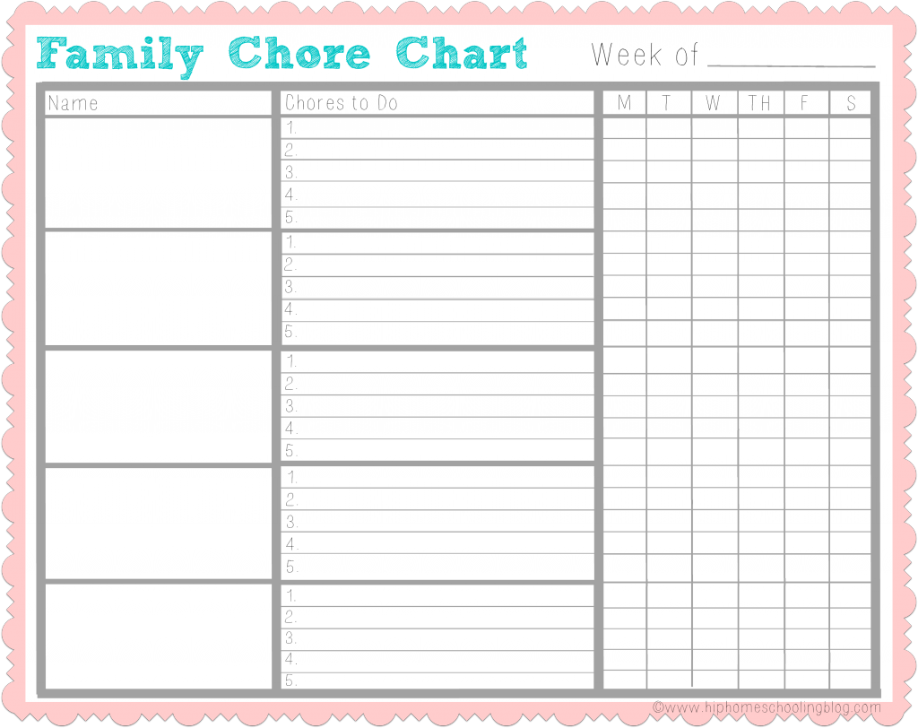 Chore Wheel Template from uroomsurf.com
