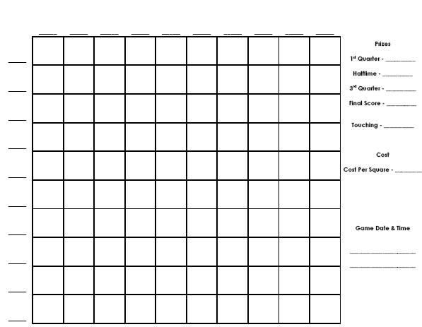 Printable Football Pool Sheet Room Surf