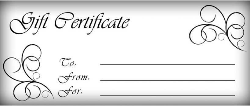gift certificates templates | Free printable gift certificate 