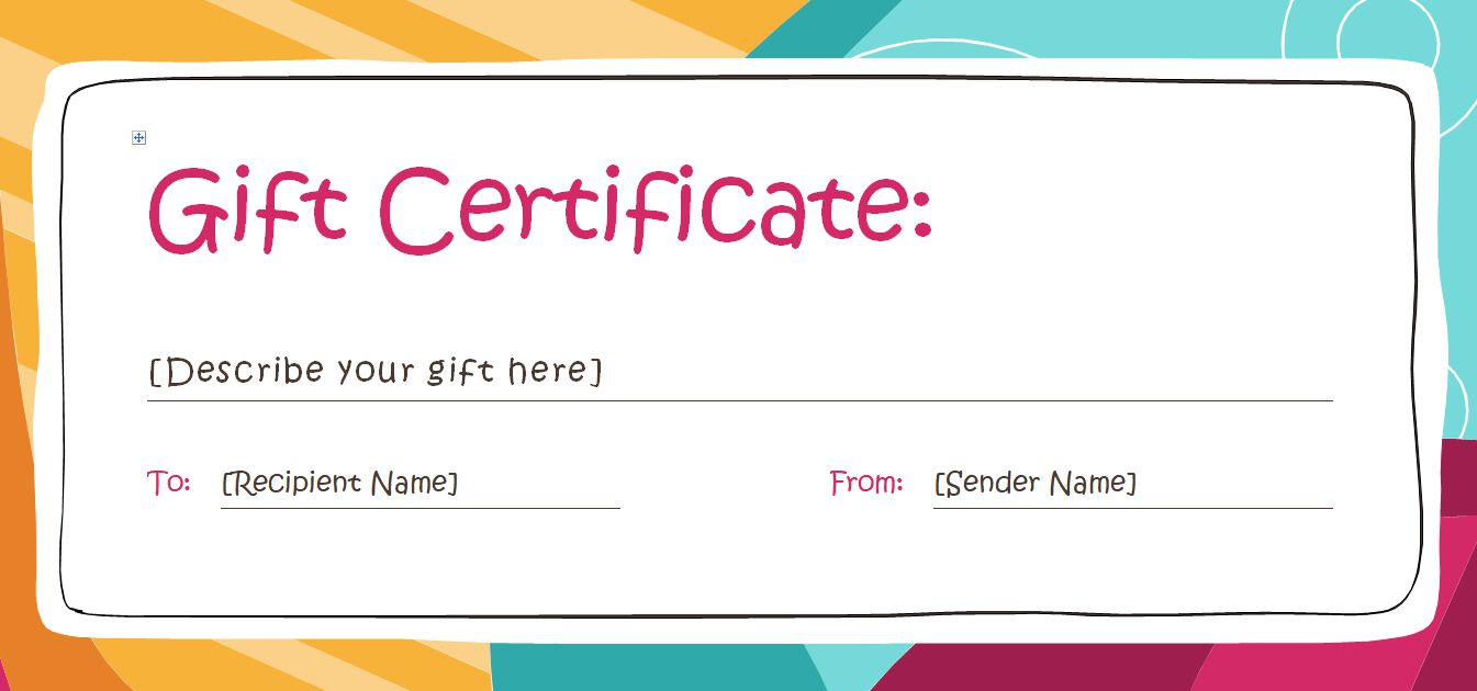 Printable Gift Certificates Template Room Surf Com