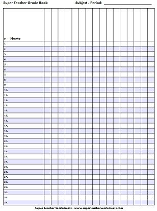 Check out our printable gradebook pages! | Back to School   Super 