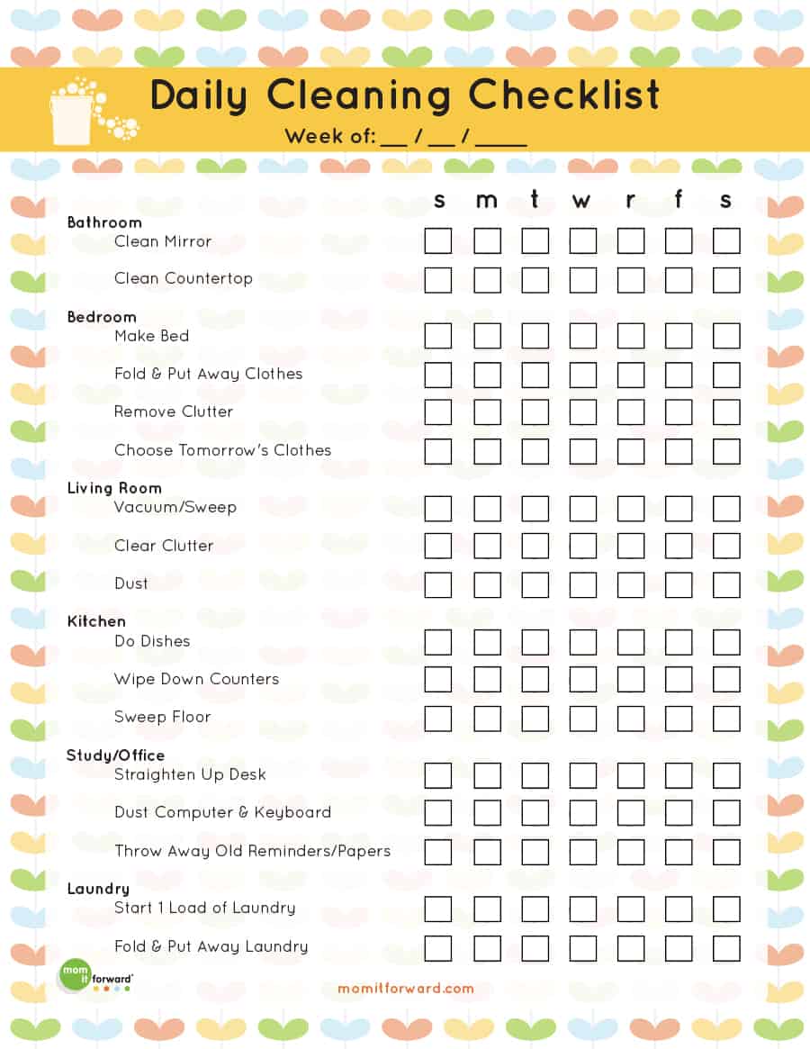 40 Printable House Cleaning Checklist Templates Template Lab