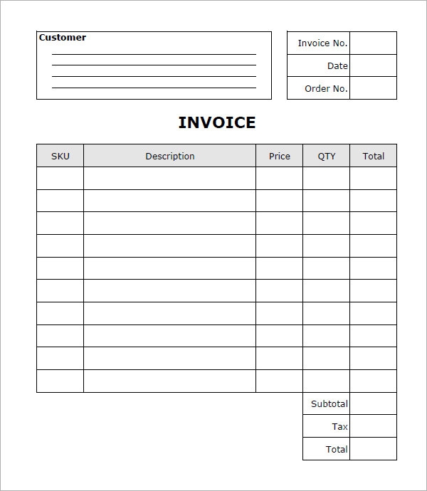 Free Printable Invoices