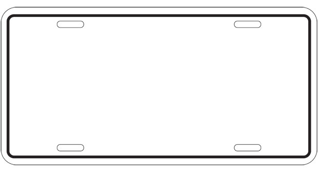 License Plate Frame Template