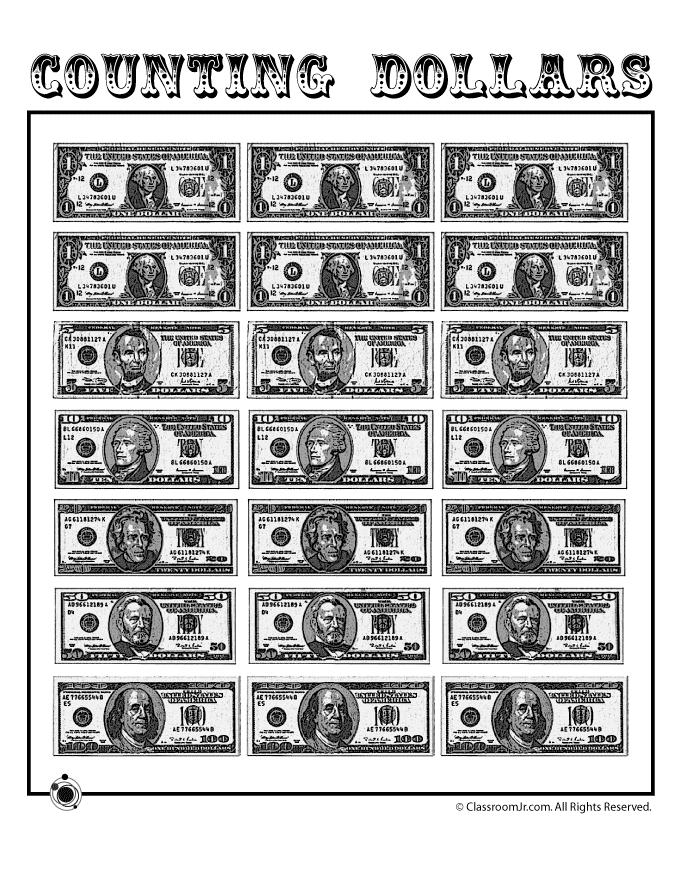 Printable Money For Classroom room