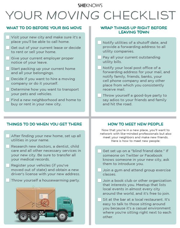 Printable Moving Out Of State Checklist Room Surf
