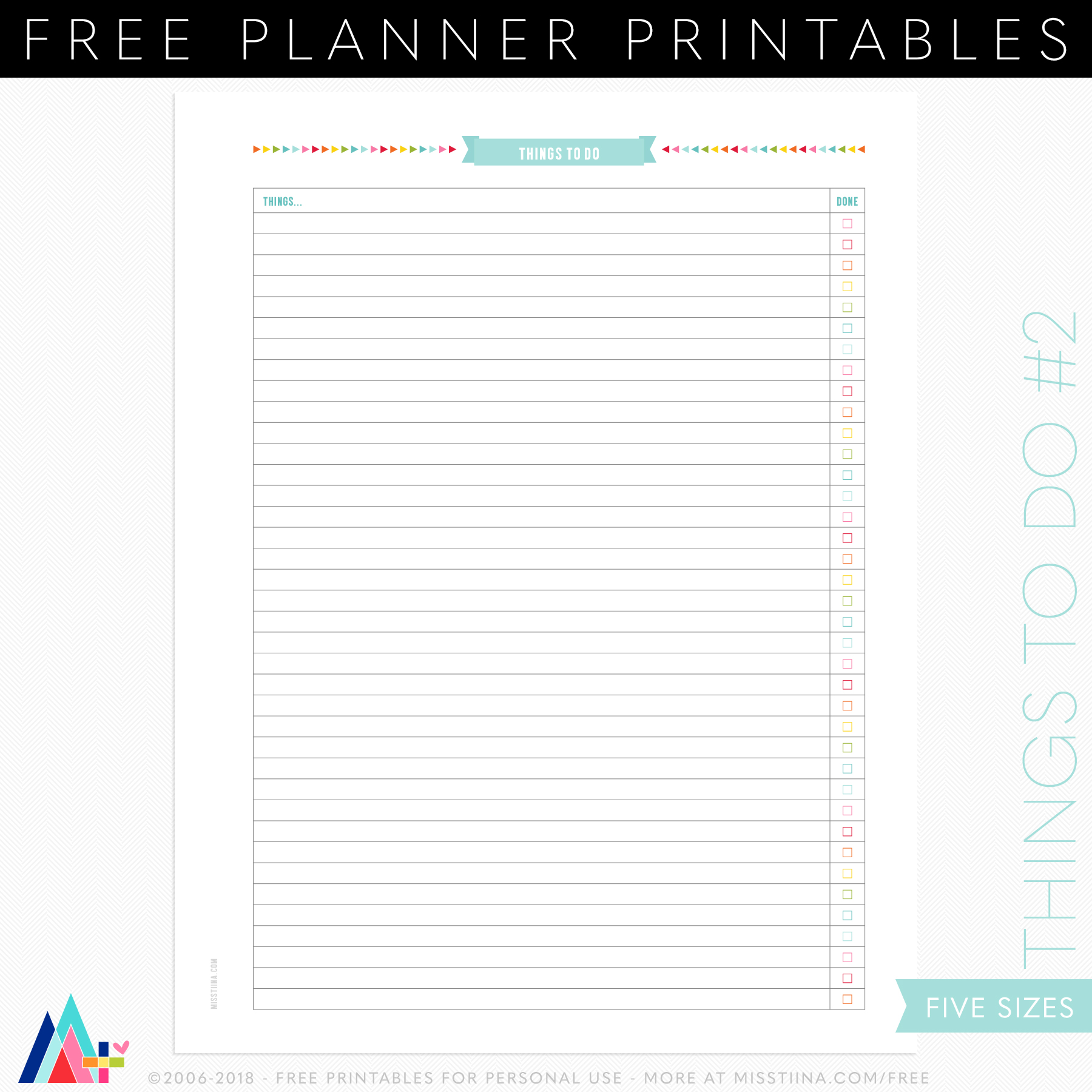 Printable Planner Pages room