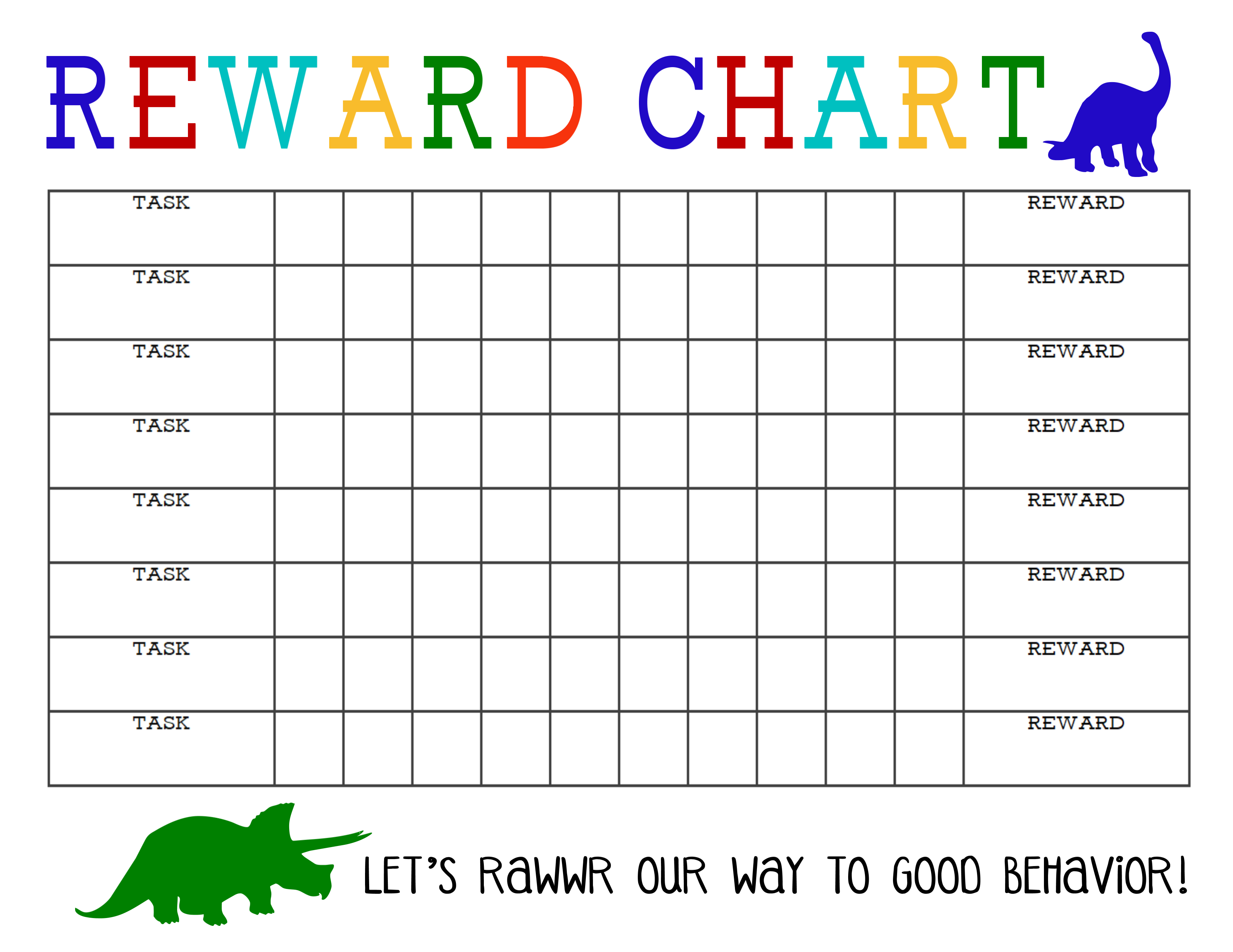 Printable Reward Chart  room surf.com With Regard To Reward Chart Template Word