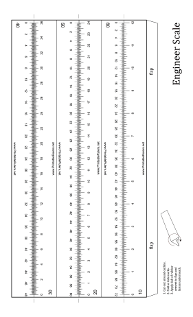Engineer Scale 12 inch Ruler   Printable Ruler
