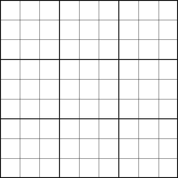 Blank Sudoku Grid for Download and Printing   Puzzle Stream