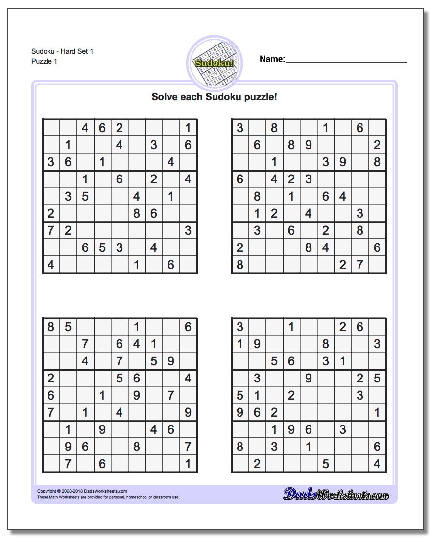 Printable Sudoku Sheets Room Surf