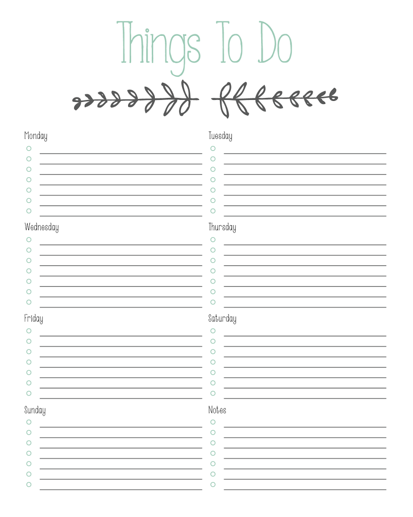 Printable To Do List  room surf.com With Blank To Do List Template