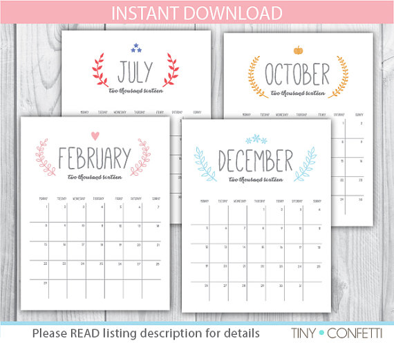 Diy Giant Rustic Wall Calendar With Printable A Houseful Of 