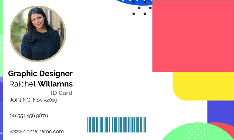 Graphic Designer Id Card Template