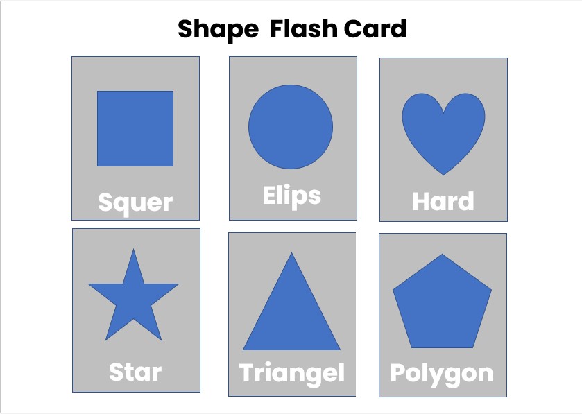 Shape flash cards template