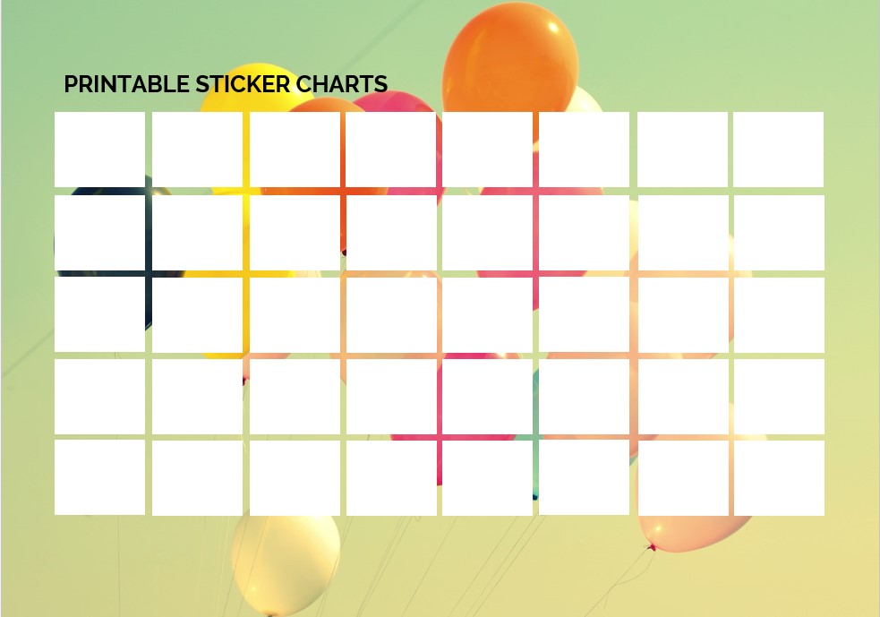 ballon sticker charts