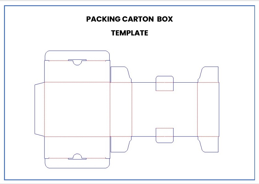 packing carton box template