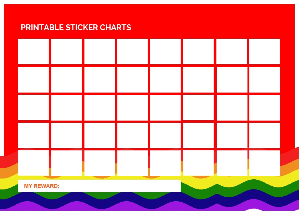 printable sticker charts Simple