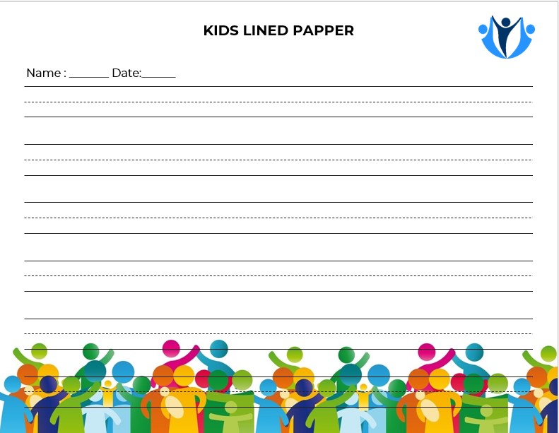 Kids Lined Papper template