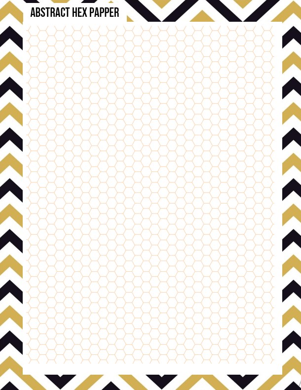 abstract hex paper printable