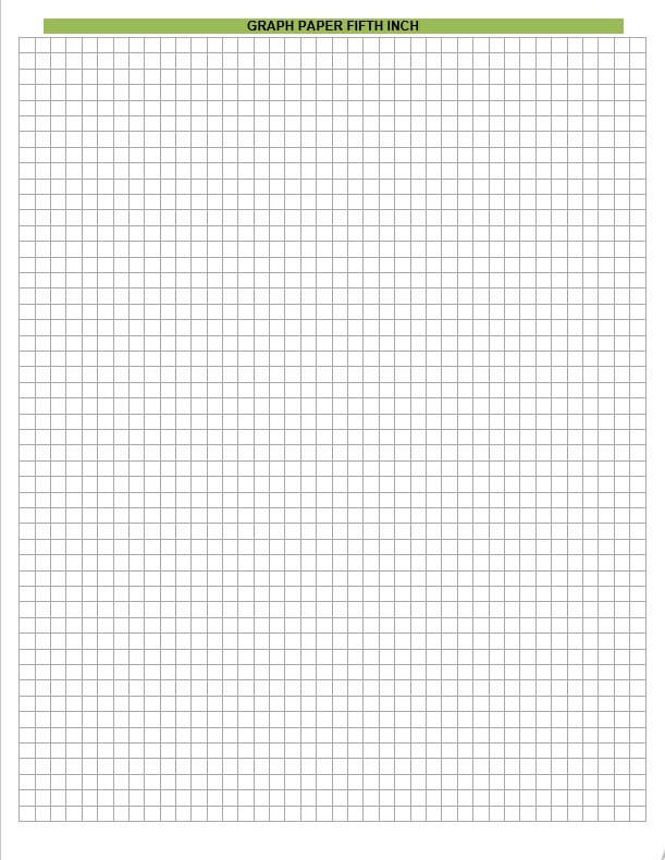 graph paper fifth inch