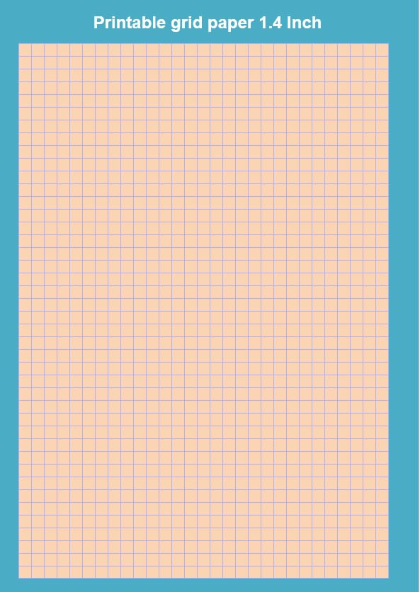 Printable grid paper 1.4 Inch