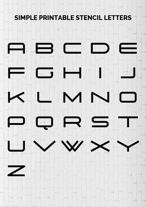 Simple Printable Stencil Letters