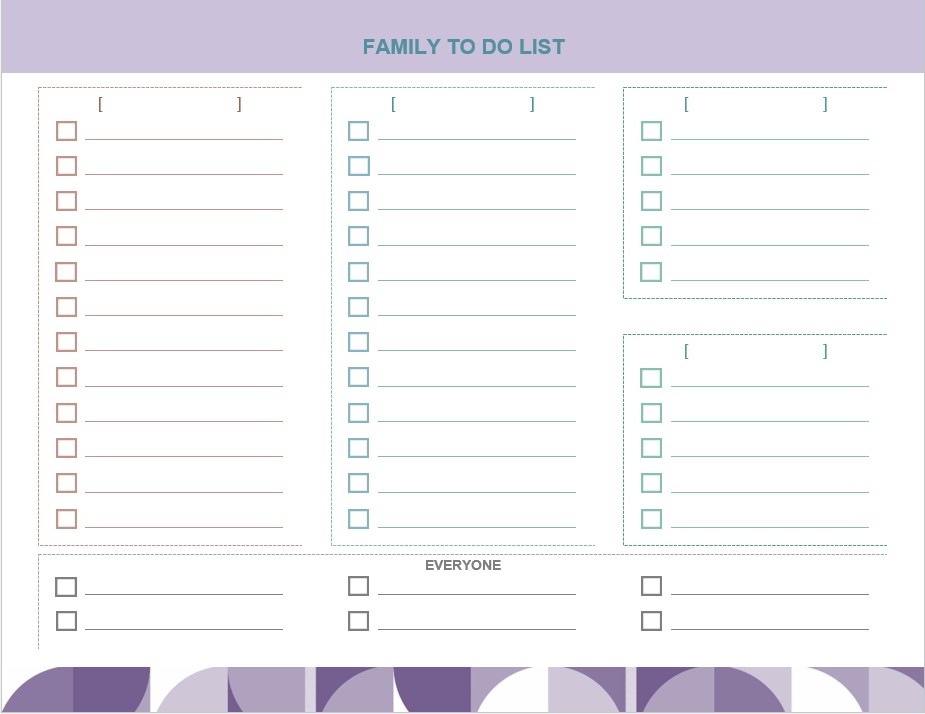 family to do checklist