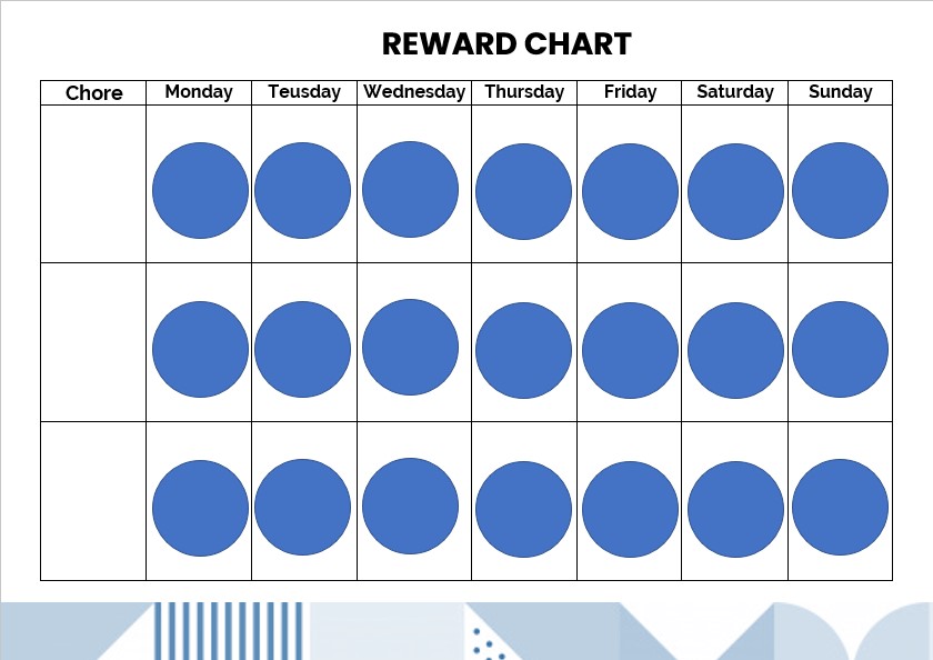 Chore Printable Rewards Chart