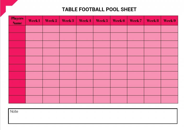 Printable Football Pools room