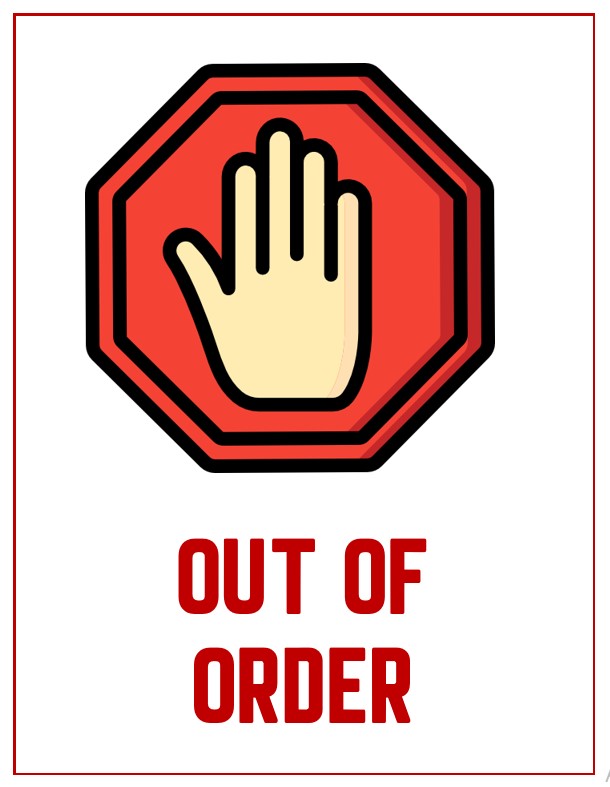 out of order sign template