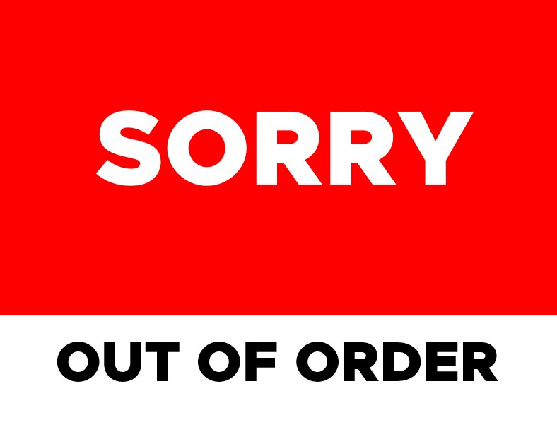 template out of order sign