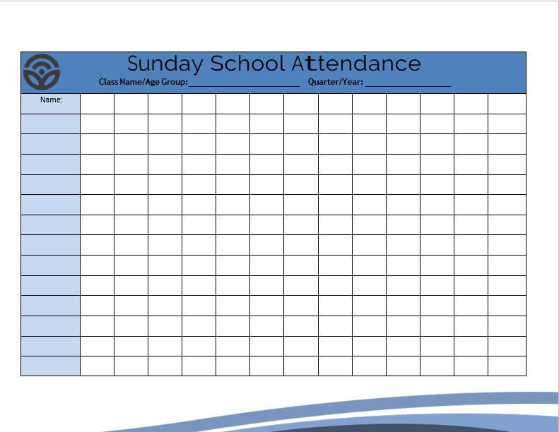 Table School Attendance Chart