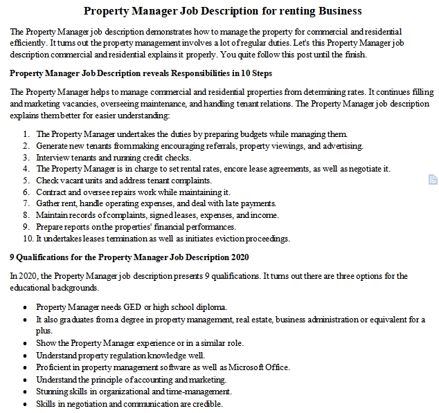 property manager jobs