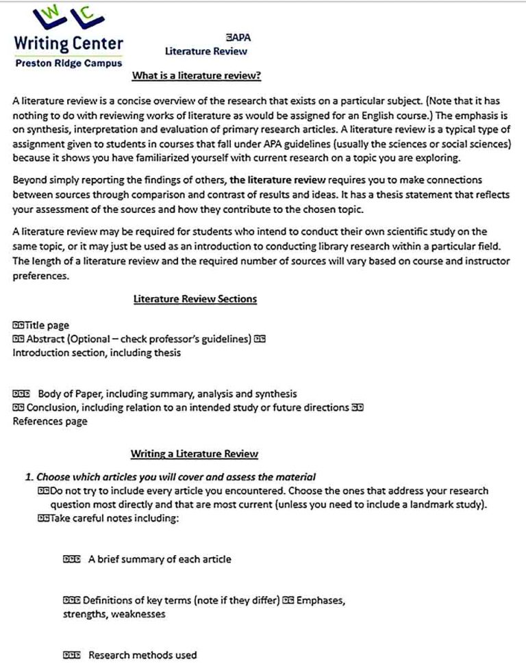 Literature review pdf picture