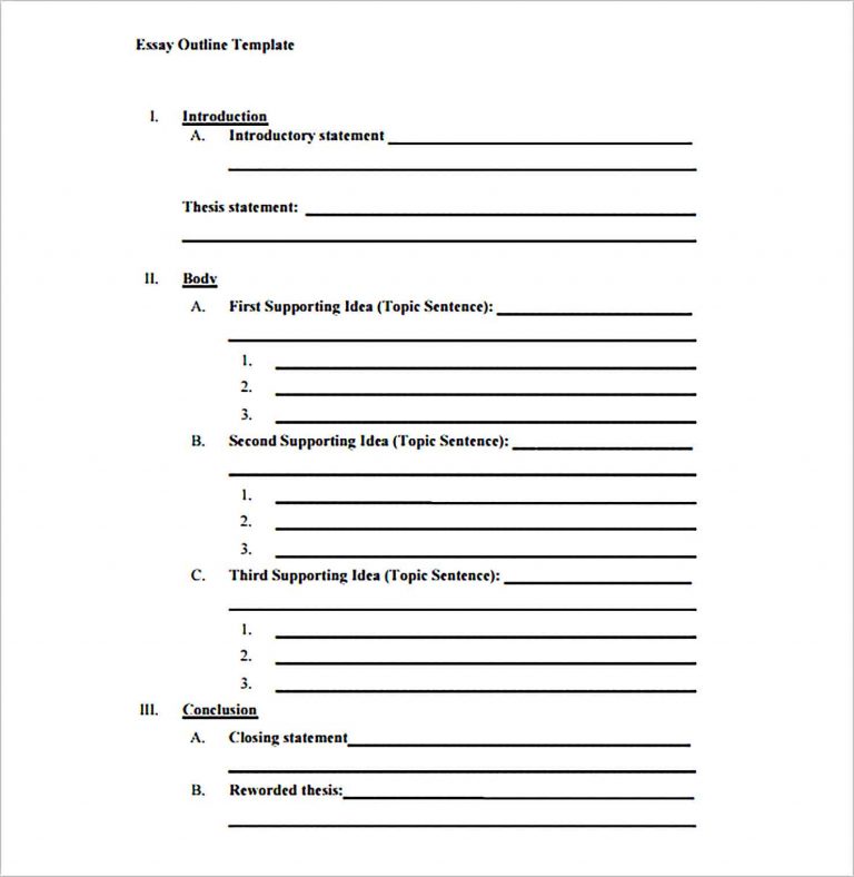 sample-blank-outline-template-for-creating-document-or-project-room