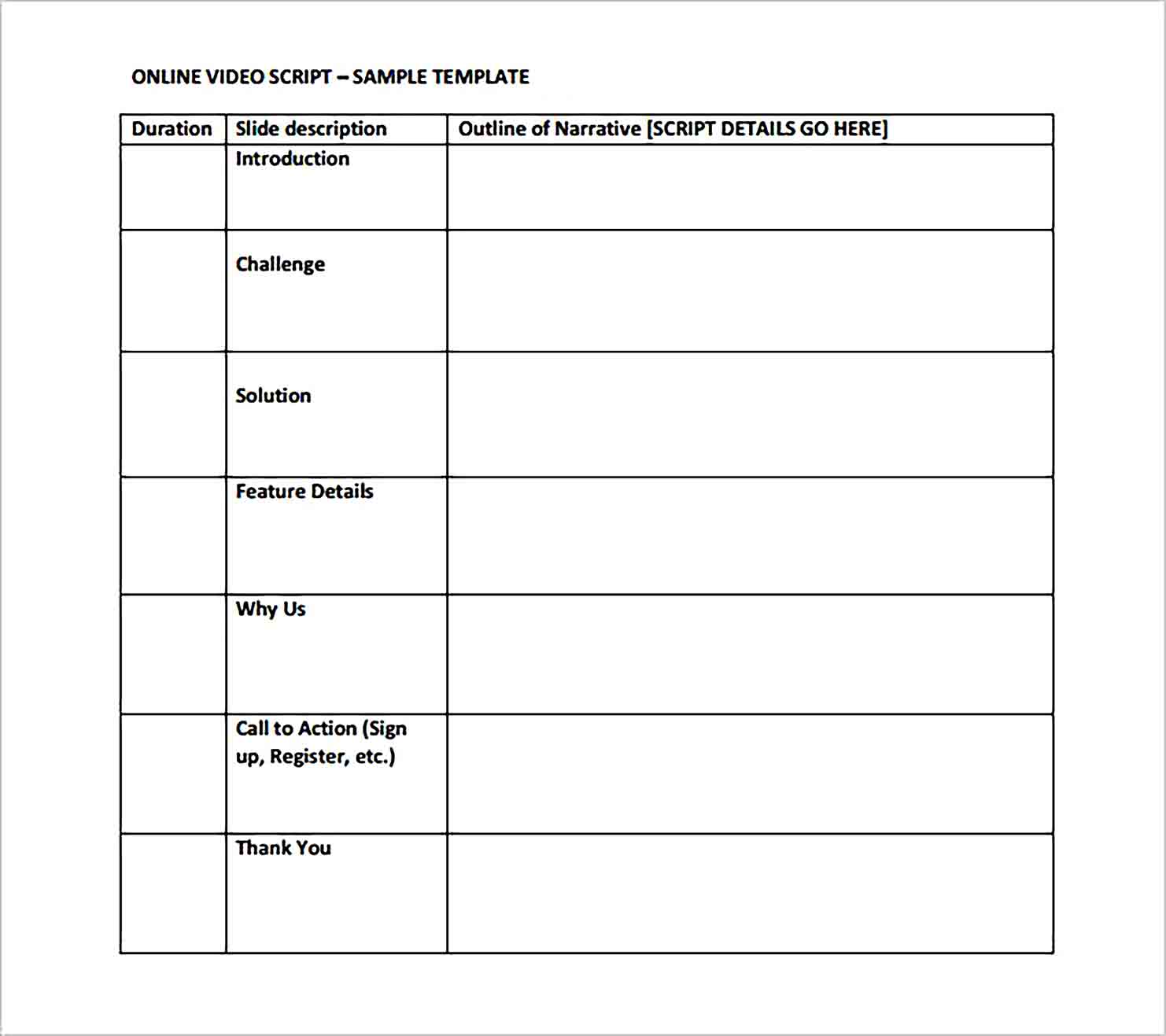 Blank Screenplay Template - Template based on blake snyder