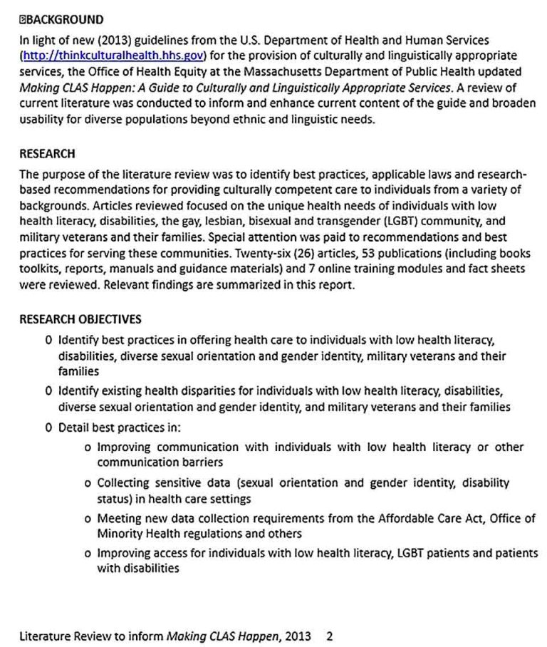 Literature review outline template image