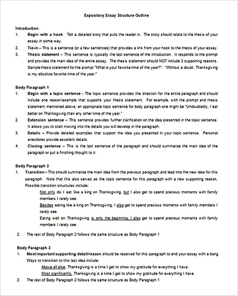 Essay Outline Templates And The Examples Room Surf