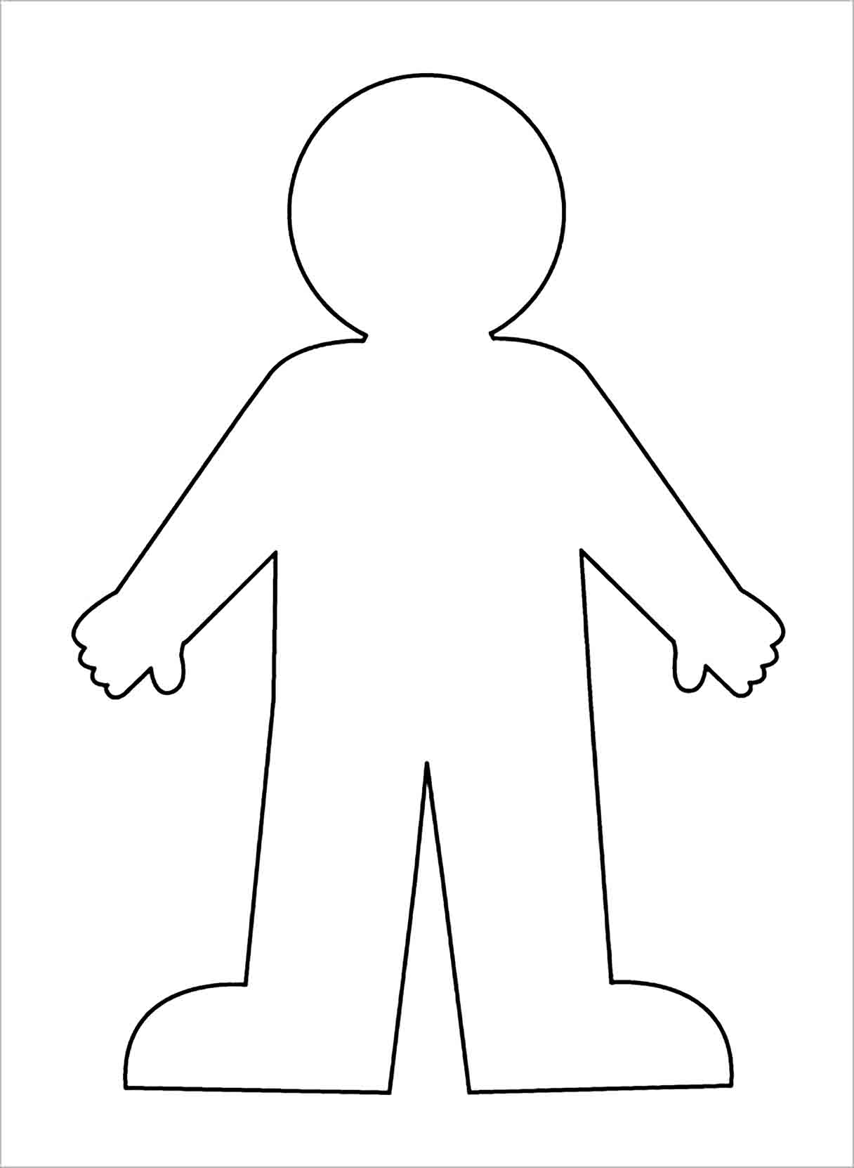 Printable Human Body Outline Template Pdf